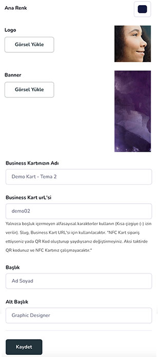 Business Kart Hazırlama - Yönetilebilir Yeni Nesil Dijital Kartvizit